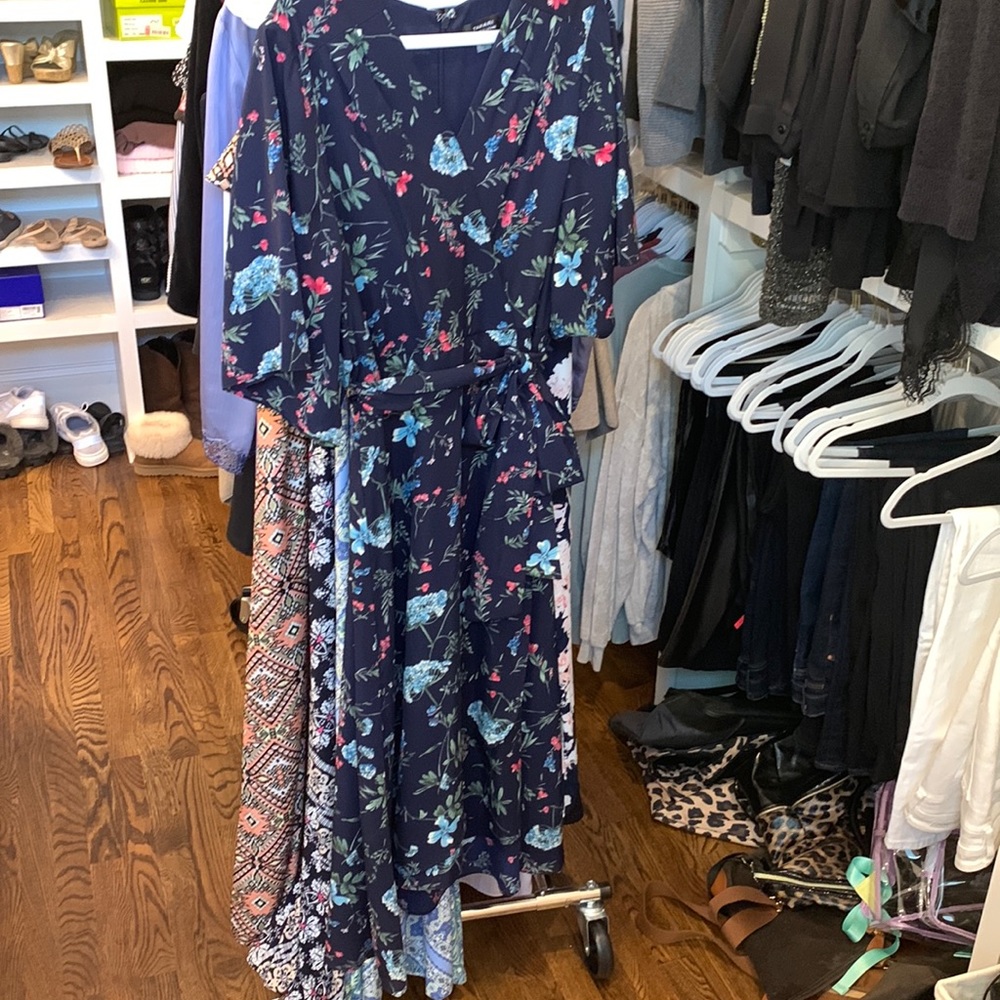Tahari Midi Floral Dress